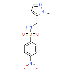 ChemSpider 2D Image | N-[(1-Methyl-1H-pyrazol-5-yl)methyl]-4-nitrobenzenesulfonamide | C11H12N4O4S
