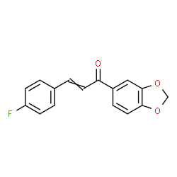 ChemSpider 2D Image | 1-(1,3-Benzodioxol-5-yl)-3-(4-fluorophenyl)-2-propen-1-one | C16H11FO3