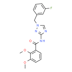 ChemSpider 2D Image | N-[1-(3-Fluorobenzyl)-1H-1,2,4-triazol-3-yl]-2,3-dimethoxybenzamide | C18H17FN4O3