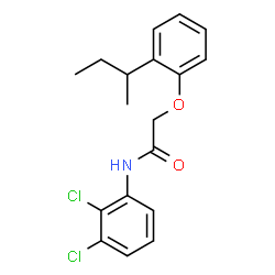 ChemSpider 2D Image | 2-(2-sec-Butylphenoxy)-N-(2,3-dichlorophenyl)acetamide | C18H19Cl2NO2