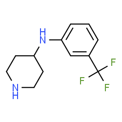 ChemSpider 2D Image | N-[3-(Trifluoromethyl)phenyl]-4-piperidinamine | C12H15F3N2