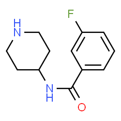 ChemSpider 2D Image | 3-fluoro-N-piperidin-4-ylbenzamide | C12H15FN2O