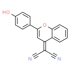 ChemSpider 2D Image | [2-(4-Hydroxyphenyl)-4H-chromen-4-ylidene]malononitrile | C18H10N2O2