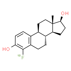 ChemSpider 2D Image | (17beta)-4-(~18~F)Fluoroestra-1,3,5(10)-triene-3,17-diol | C18H2318FO2
