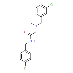 ChemSpider 2D Image | N~2~-(3-Chlorobenzyl)-N-(4-fluorobenzyl)-N~2~-methylglycinamide | C17H18ClFN2O