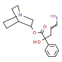ChemSpider 2D Image | 1-Azabicyclo[2.2.2]oct-3-yl 2-hydroxy-5-(~125~I)iodo-2-phenyl-4-pentenoate | C18H22125INO3