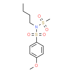 ChemSpider 2D Image | N-Butyl-4-methoxy-N-(methylsulfonyl)benzenesulfonamide | C12H19NO5S2