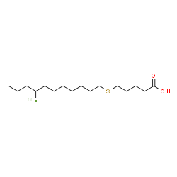 ChemSpider 2D Image | 14-FLUORO-6-THIA-HEPTADECANOIC ACID F-18, (+/-)- | C16H3118FO2S