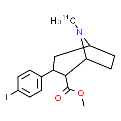 ChemSpider 2D Image | Methyl 3-(4-iodophenyl)-8-(~11~C)methyl-8-azabicyclo[3.2.1]octane-2-carboxylate | C1511CH20INO2