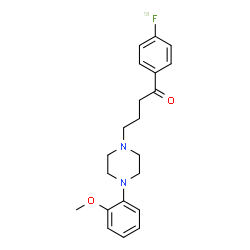 ChemSpider 2D Image | 1-[4-(~18~F)Fluorophenyl]-4-[4-(2-methoxyphenyl)-1-piperazinyl]-1-butanone | C21H2518FN2O2