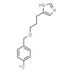 ChemSpider 2D Image | 5-(3-{[4-(~18~F)Fluorobenzyl]oxy}propyl)-1H-imidazole | C13H1518FN2O