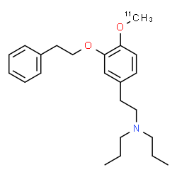 ChemSpider 2D Image | N-(2-{4-[(~11~C)Methyloxy]-3-(2-phenylethoxy)phenyl}ethyl)-N-propyl-1-propanamine | C2211CH33NO2