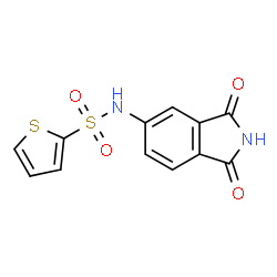 ChemSpider 2D Image | N-(1,3-Dioxo-2,3-dihydro-1H-isoindol-5-yl)-2-thiophenesulfonamide | C12H8N2O4S2
