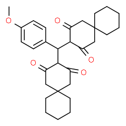 ChemSpider 2D Image | 3,3'-[(4-Methoxyphenyl)methylene]bisspiro[5.5]undecane-2,4-dione | C30H38O5