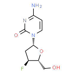 ChemSpider 2D Image | 2',3'-Dideoxy-3'-fluorocytidine | C9H12FN3O3