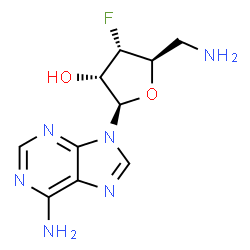 ChemSpider 2D Image | 5'-Amino-3',5'-dideoxy-3'-fluoroadenosine | C10H13FN6O2