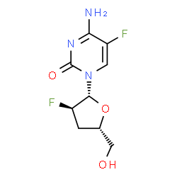 ChemSpider 2D Image | 2',3'-Dideoxy-2',5-difluorocytidine | C9H11F2N3O3