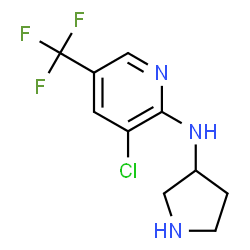 ChemSpider 2D Image | 3-Chloro-N-(3-pyrrolidinyl)-5-(trifluoromethyl)-2-pyridinamine | C10H11ClF3N3