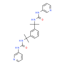 ChemSpider 2D Image | 1,1'-(1,3-Phenylenedi-2,2-propanediyl)bis[3-(3-pyridinyl)urea] | C24H28N6O2