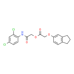 ChemSpider 2D Image | 2-[(2,4-Dichlorophenyl)amino]-2-oxoethyl (2,3-dihydro-1H-inden-5-yloxy)acetate | C19H17Cl2NO4