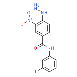 ChemSpider 2D Image | 4-Hydrazino-N-(3-iodophenyl)-3-nitrobenzamide | C13H11IN4O3