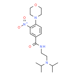 ChemSpider 2D Image | N-[2-(Diisopropylamino)ethyl]-4-(4-morpholinyl)-3-nitrobenzamide | C19H30N4O4