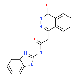 ChemSpider 2D Image | N-(1H-Benzimidazol-2-yl)-2-(4-oxo-3,4-dihydro-1-phthalazinyl)acetamide | C17H13N5O2