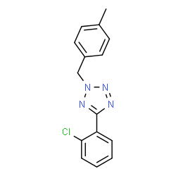 ChemSpider 2D Image | 5-(2-Chlorophenyl)-2-(4-methylbenzyl)-2H-tetrazole | C15H13ClN4
