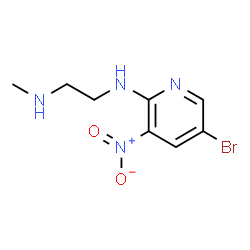 ChemSpider 2D Image | N-(5-Bromo-3-nitro-2-pyridinyl)-N'-methyl-1,2-ethanediamine | C8H11BrN4O2