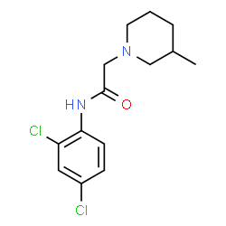 ChemSpider 2D Image | N-(2,4-Dichlorophenyl)-2-(3-methyl-1-piperidinyl)acetamide | C14H18Cl2N2O