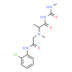 ChemSpider 2D Image | N~2~-{2-[(2-Chlorophenyl)amino]-2-oxoethyl}-N~2~-methyl-N-(methylcarbamoyl)alaninamide | C14H19ClN4O3
