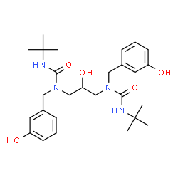 ChemSpider 2D Image | 1,1'-(2-hydroxypropane-1,3-diyl)bis[3-tert-butyl-1-(3-hydroxybenzyl)urea] | C27H40N4O5