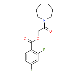 ChemSpider 2D Image | 2-(1-Azepanyl)-2-oxoethyl 2,4-difluorobenzoate | C15H17F2NO3