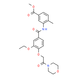 ChemSpider 2D Image | Methyl 3-({3-ethoxy-4-[2-(4-morpholinyl)-2-oxoethoxy]benzoyl}amino)-4-methylbenzoate | C24H28N2O7