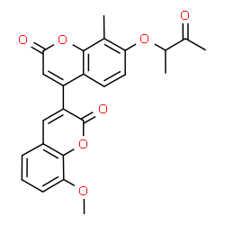 ChemSpider 2D Image | 8-Methoxy-8'-methyl-7'-[(3-oxo-2-butanyl)oxy]-2H,2'H-3,4'-bichromene-2,2'-dione | C24H20O7