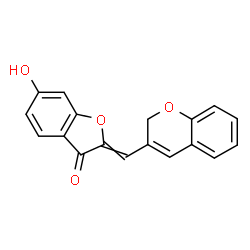 ChemSpider 2D Image | 2-(2H-Chromen-3-ylmethylene)-6-hydroxy-1-benzofuran-3(2H)-one | C18H12O4