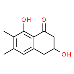 ChemSpider 2D Image | 3,8-Dihydroxy-6,7-dimethyl-3,4-dihydro-1(2H)-naphthalenone | C12H14O3