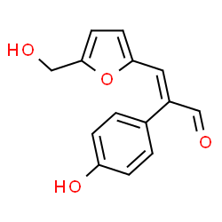 ChemSpider 2D Image | (2E)-3-[5-(Hydroxymethyl)-2-furyl]-2-(4-hydroxyphenyl)acrylaldehyde | C14H12O4