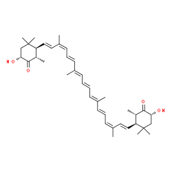 ChemSpider 2D Image | (3R,3'R,5S,5'S,6S,6'S,9cis,9'cis)-3,3'-Dihydroxy-5,5',6,6'-tetrahydro-beta,beta-carotene-4,4'-dione | C40H56O4