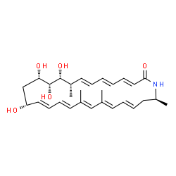 ChemSpider 2D Image | (3E,5E,7E,9S,10R,11R,12S,14R,15E,17E,19E,21E,23E,26S)-10,11,12,14-Tetrahydroxy-9,19,21,26-tetramethylazacyclohexacosa-3,5,7,15,17,19,21,23-octaen-2-one | C29H41NO5