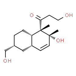 ChemSpider 2D Image | 3-Hydroxy-1-[(1S,2R,4aS,6R,8aS)-2-hydroxy-6-(hydroxymethyl)-1,2-dimethyl-1,2,4a,5,6,7,8,8a-octahydro-1-naphthalenyl]-1-propanone | C16H26O4