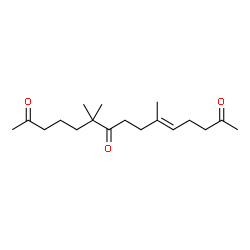 ChemSpider 2D Image | (10E)-6,6,10-Trimethyl-10-pentadecene-2,7,14-trione | C18H30O3
