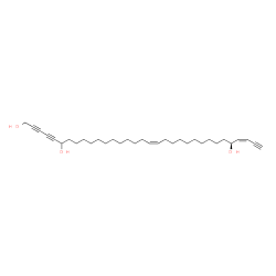 ChemSpider 2D Image | (18Z,29S,30Z)-18,30-Tritriacontadiene-2,4,32-triyne-1,6,29-triol | C33H52O3