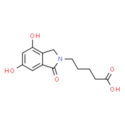 ChemSpider 2D Image | 5-(4,6-Dihydroxy-1-oxo-1,3-dihydro-2H-isoindol-2-yl)pentanoic acid | C13H15NO5