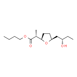 ChemSpider 2D Image | Butyl (2R)-2-{(2R,5S)-5-[(2S)-2-hydroxybutyl]tetrahydro-2-furanyl}propanoate | C15H28O4