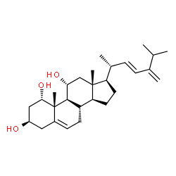 ChemSpider 2D Image | (1alpha,3beta,11alpha,22E)-Ergosta-5,22,24(28)-triene-1,3,11-triol | C28H44O3