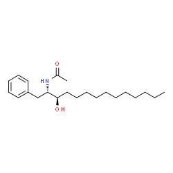ChemSpider 2D Image | N-[(2S,3R)-3-Hydroxy-1-phenyl-2-tetradecanyl]acetamide | C22H37NO2