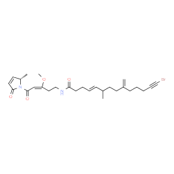 ChemSpider 2D Image | (4E)-14-Bromo-N-{(3E)-3-methoxy-5-[(2S)-2-methyl-5-oxo-2,5-dihydro-1H-pyrrol-1-yl]-5-oxo-3-penten-1-yl}-6-methyl-9-methylene-4-tetradecen-13-ynamide | C27H37BrN2O4