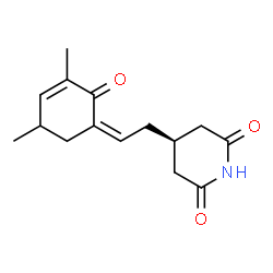 ChemSpider 2D Image | 4-[(2Z)-2-(3,5-Dimethyl-2-oxo-3-cyclohexen-1-ylidene)ethyl]-2,6-piperidinedione | C15H19NO3