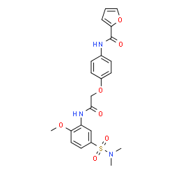ChemSpider 2D Image | N-[4-(2-{[5-(Dimethylsulfamoyl)-2-methoxyphenyl]amino}-2-oxoethoxy)phenyl]-2-furamide | C22H23N3O7S